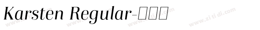 Karsten Regular字体转换